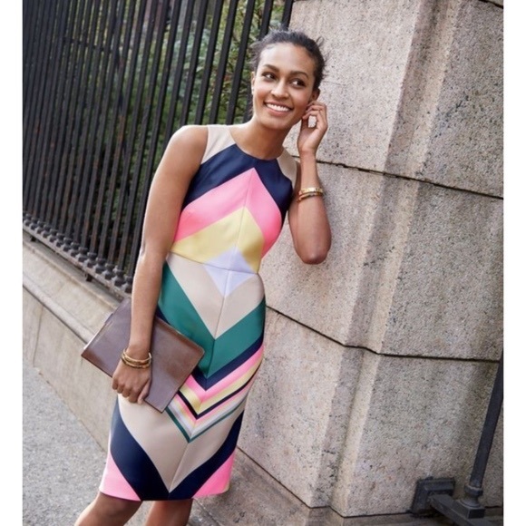 J Crew Pop Stripe Dress 10 - Picture 2 of 11